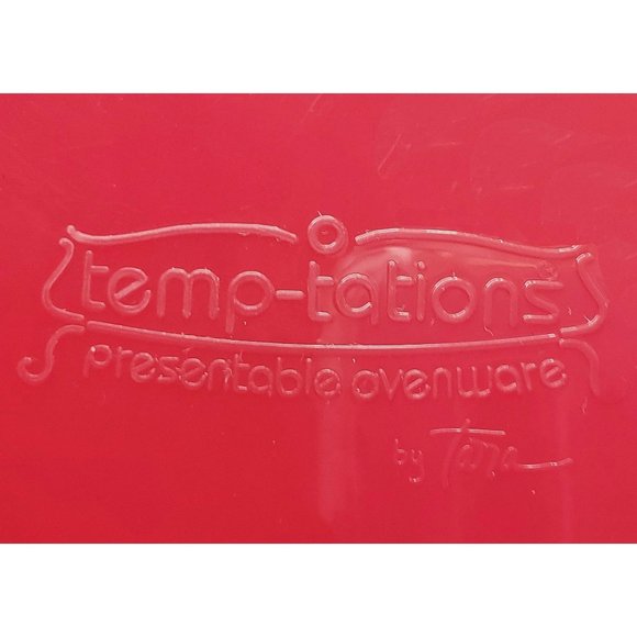 Temptations Set/2 Old World Cranberry Ramekins w/Lids Baking Ovenware Leftovers - Picture 11 of 11